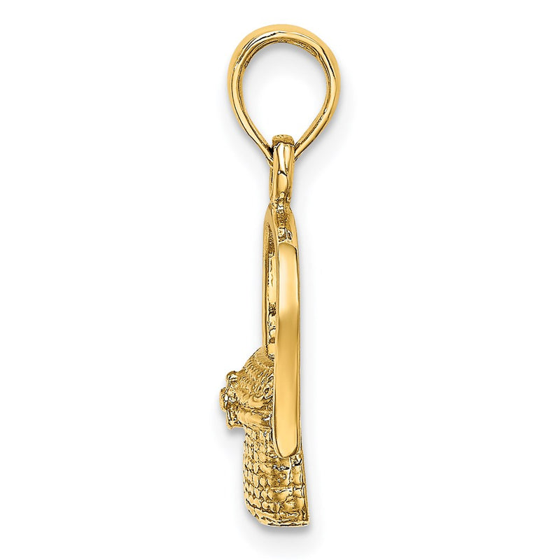 14K Yellow Gold 2-D Nantucket Basket Charm