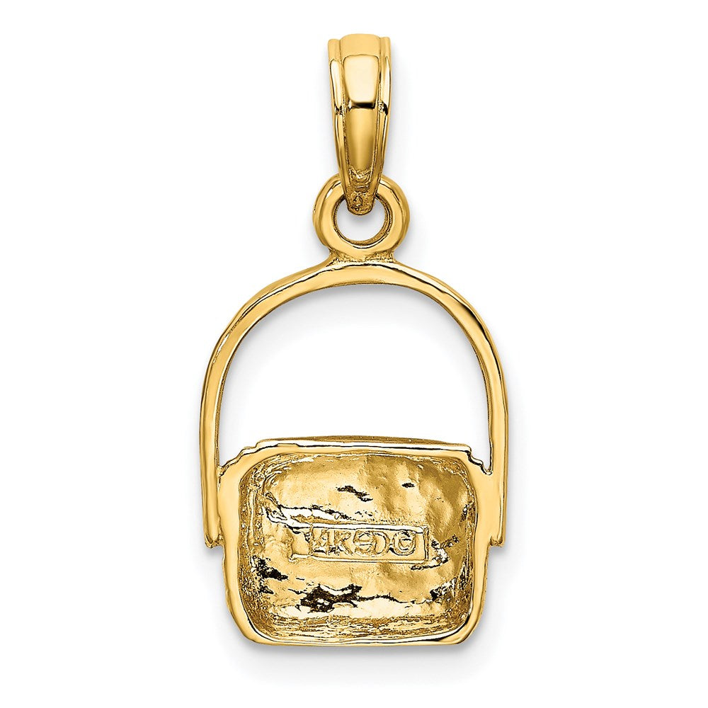 14K Yellow Gold 2-D Nantucket Basket Charm