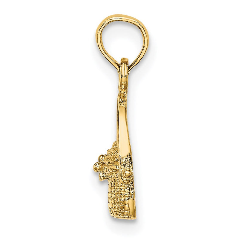 14K Yellow Gold 2-D Nantucket Basket Charm