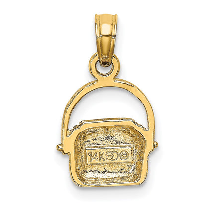 14K Yellow Gold 2-D Nantucket Basket Charm