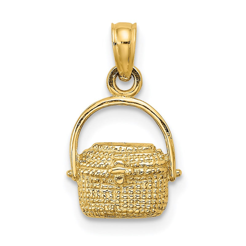 14K Yellow Gold 2-D Nantucket Basket Charm