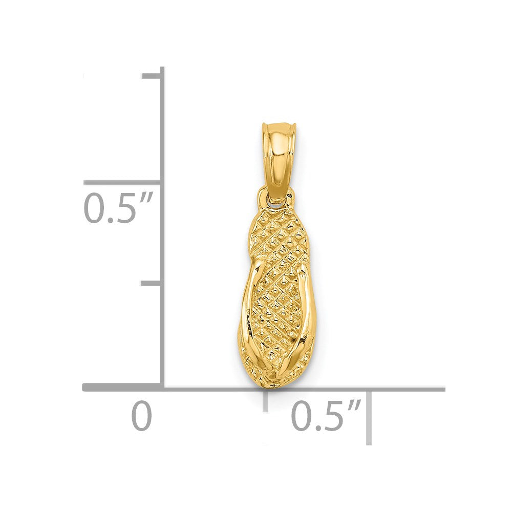 14K Yellow Gold Jamaica Flip-Flop Charm