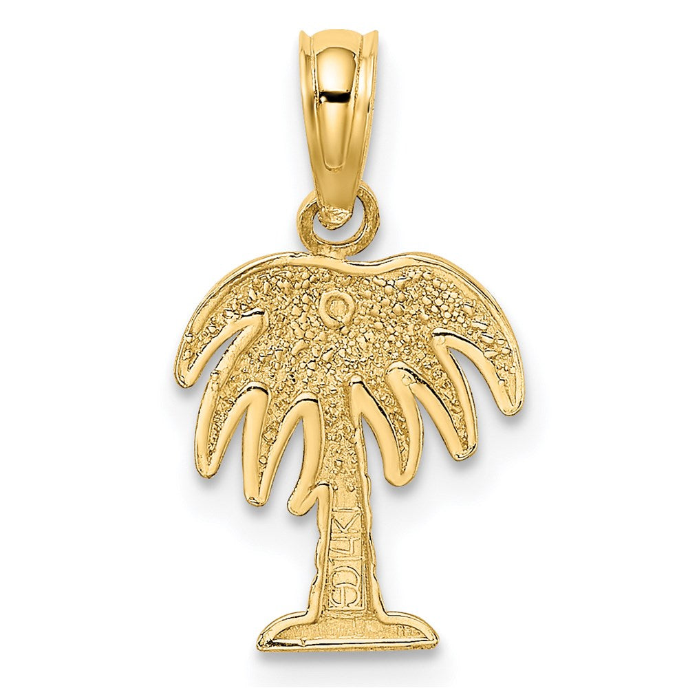 14K Yellow Gold Charleston Palm Tree Charm