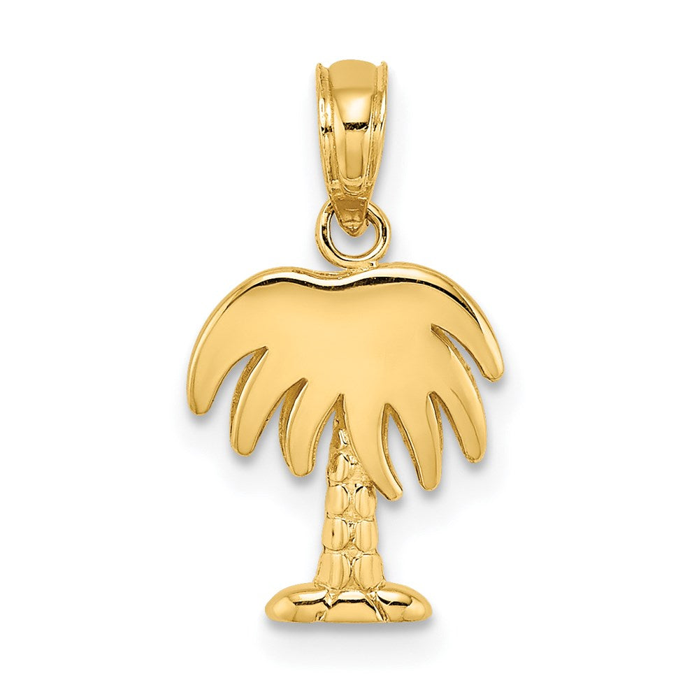 14K Yellow Gold Charleston Palm Tree Charm