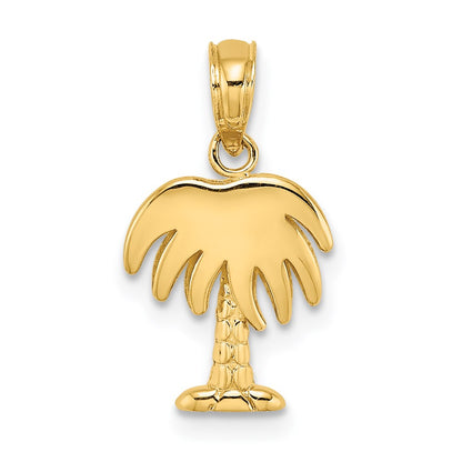 14K Yellow Gold Charleston Palm Tree Charm