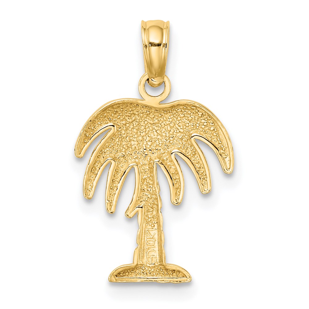 14K Yellow Gold Charleston Palm Tree Charm
