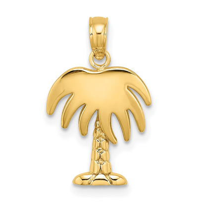 14K Yellow Gold Charleston Palm Tree Charm
