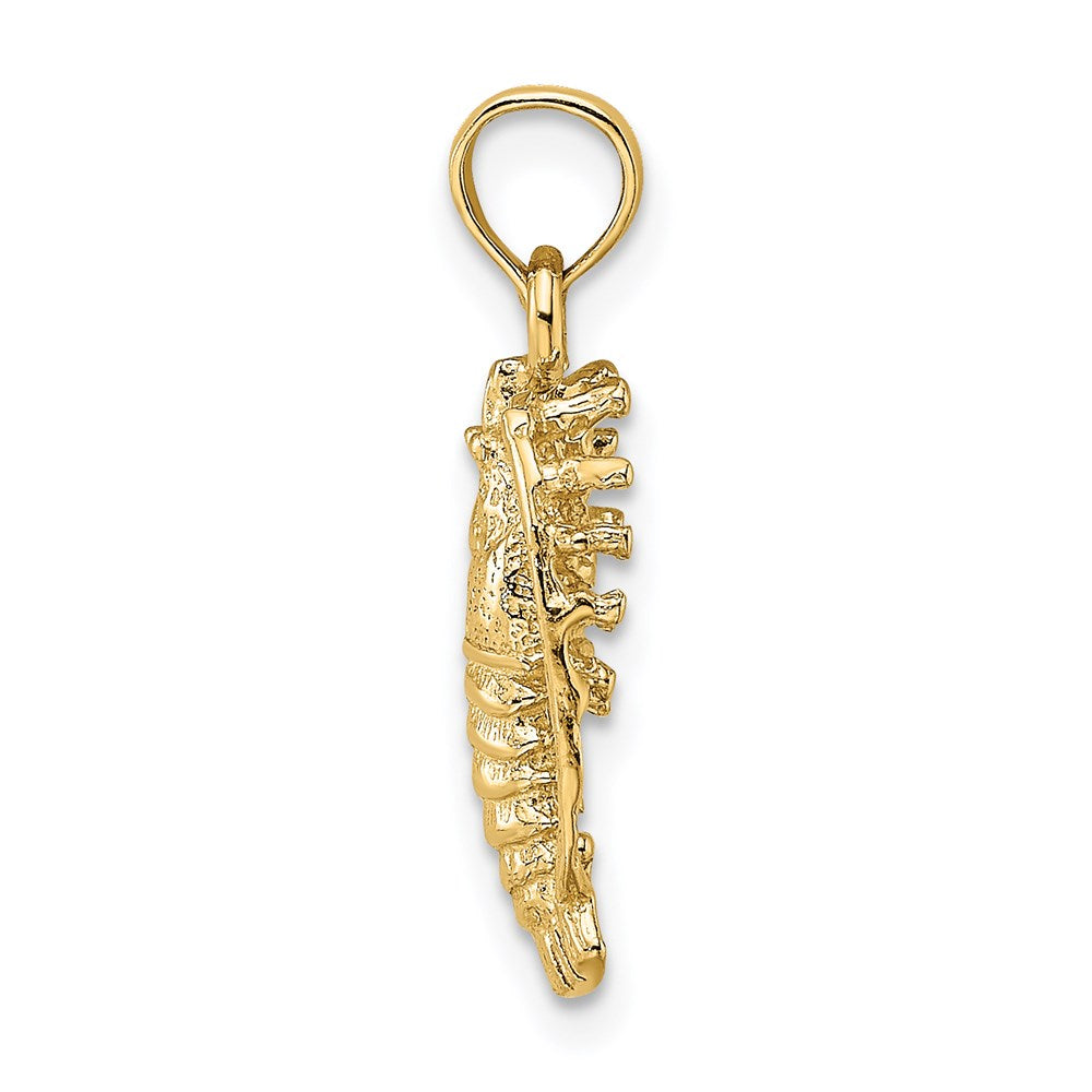 14K Yellow Gold Florida Lobster With Out Claws Charm