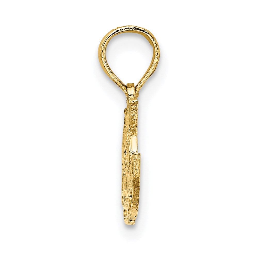 14K Yellow Gold Solid Talking Happy Birthday Charm