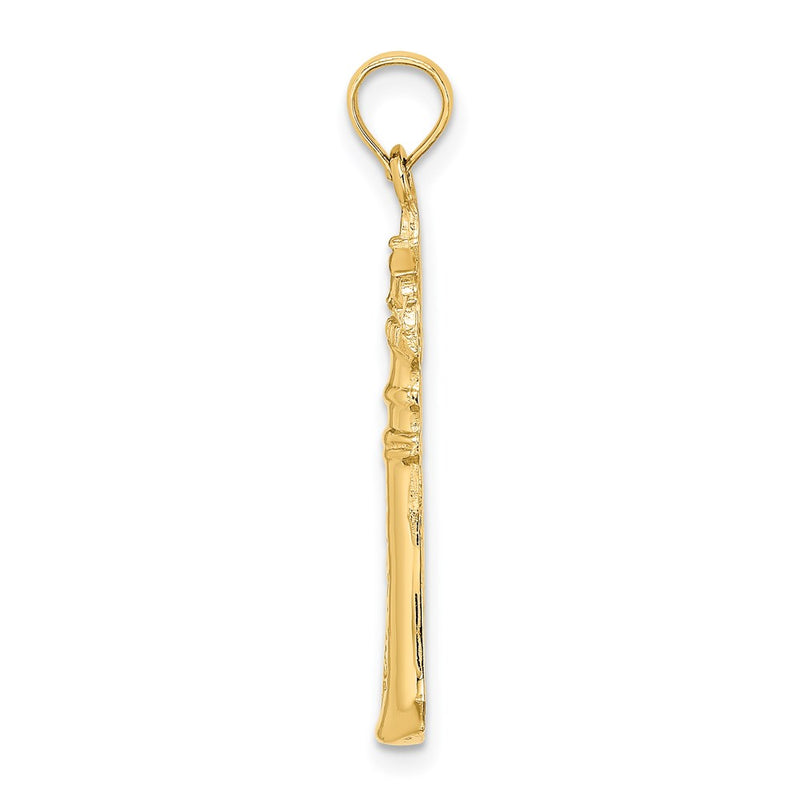 14K Yellow Gold 2-D Key West Lighthouse Charm