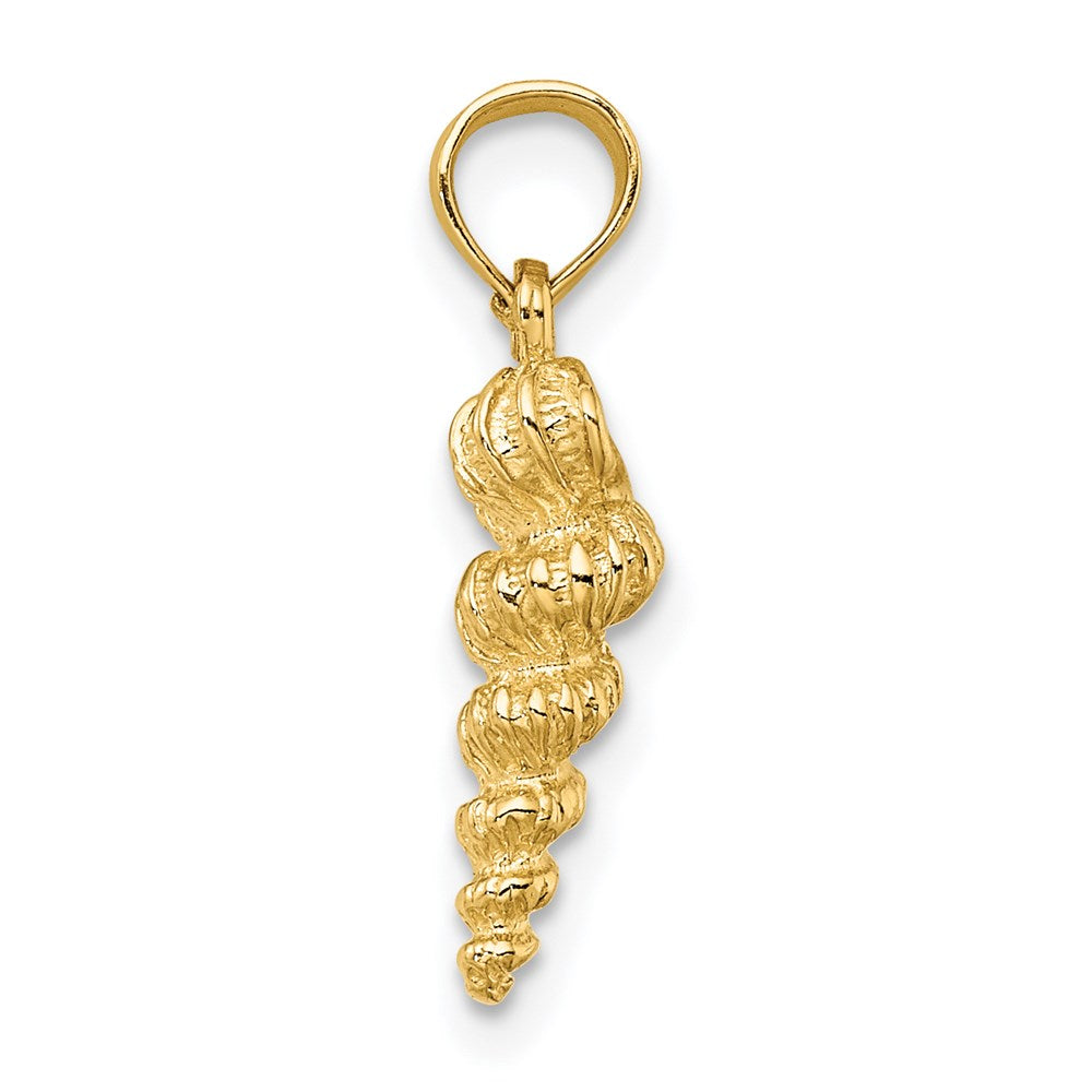 14K Yellow Gold 3-D Mini Common Wentletrap Shell Charm