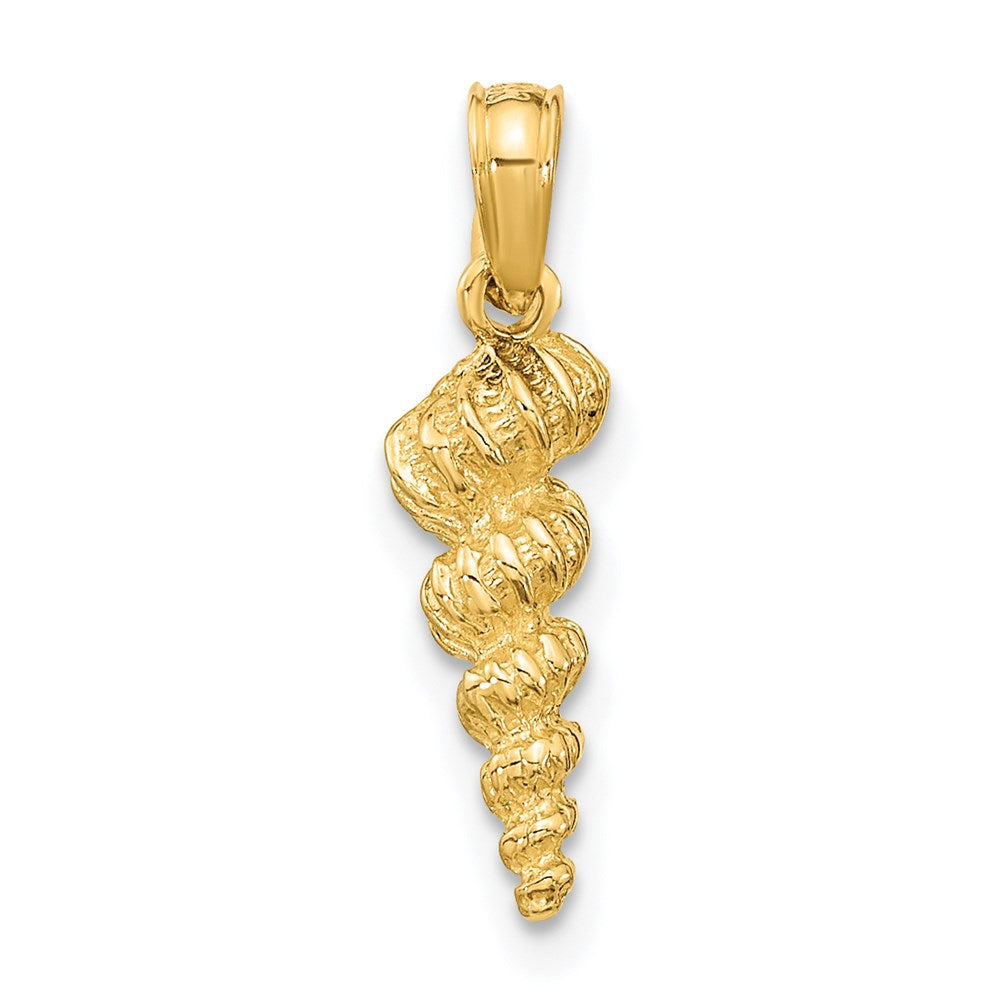 14K Yellow Gold 3-D Mini Common Wentletrap Shell Charm