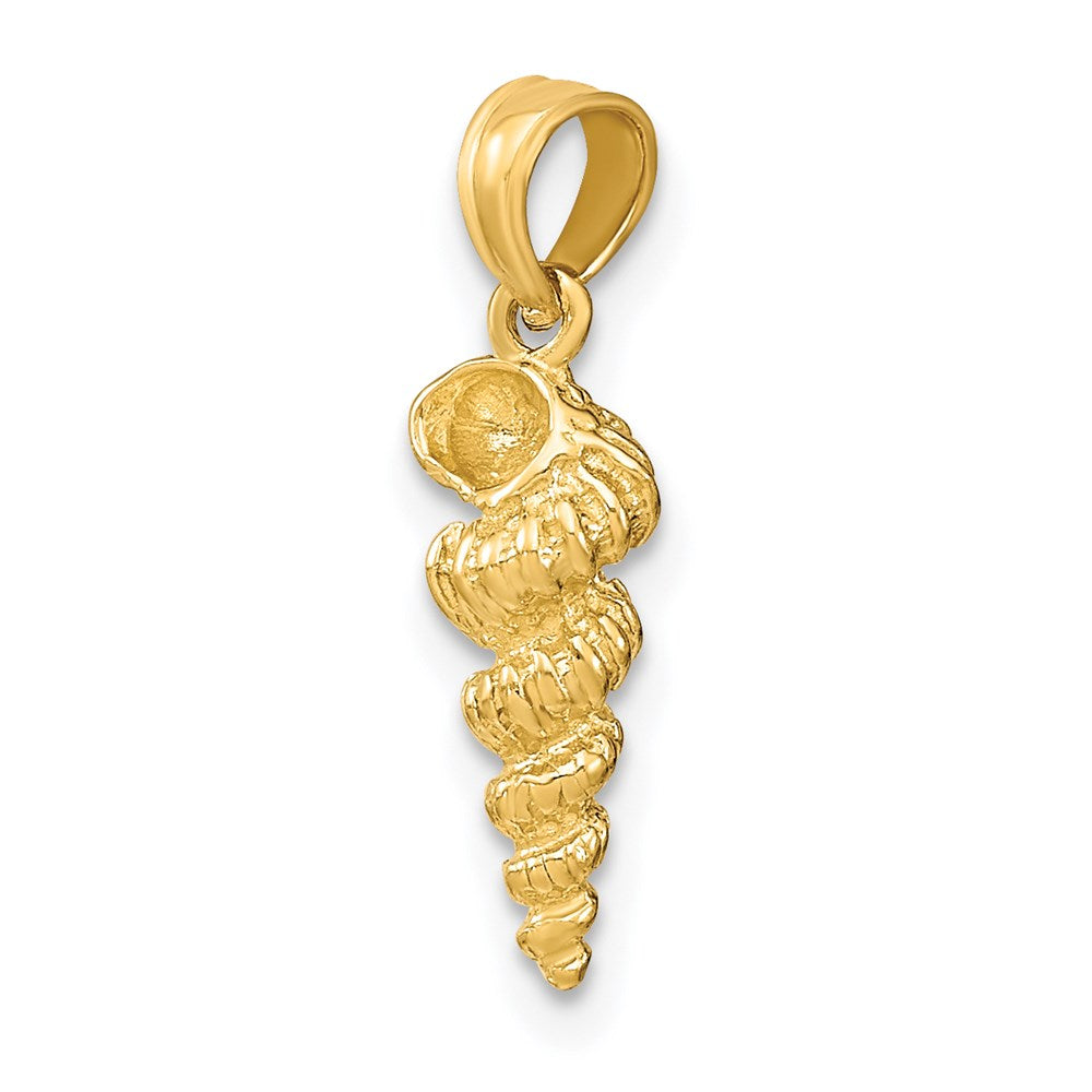 14K Yellow Gold 3-D Mini Common Wentletrap Shell Charm