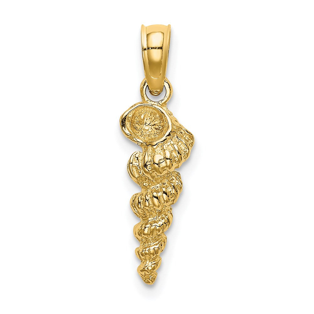 14K Yellow Gold 3-D Mini Common Wentletrap Shell Charm