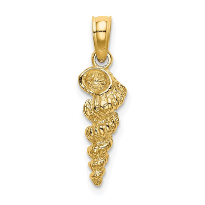 14K Yellow Gold 3-D Mini Common Wentletrap Shell Charm