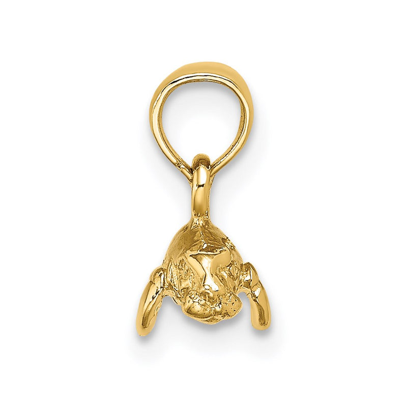 14K Yellow Gold 3-D Polished Mini Manatee Charm