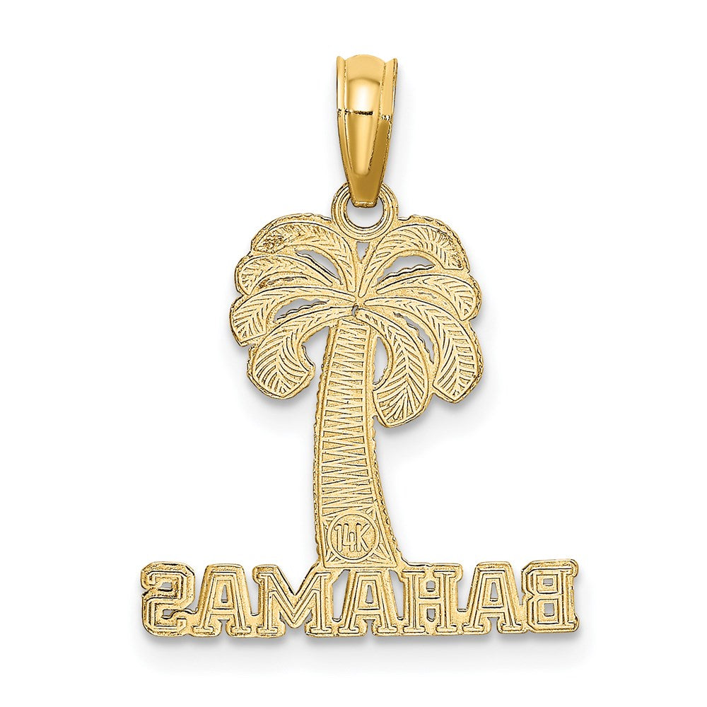 14K Yellow Gold Bahamas Palm Tree Charm