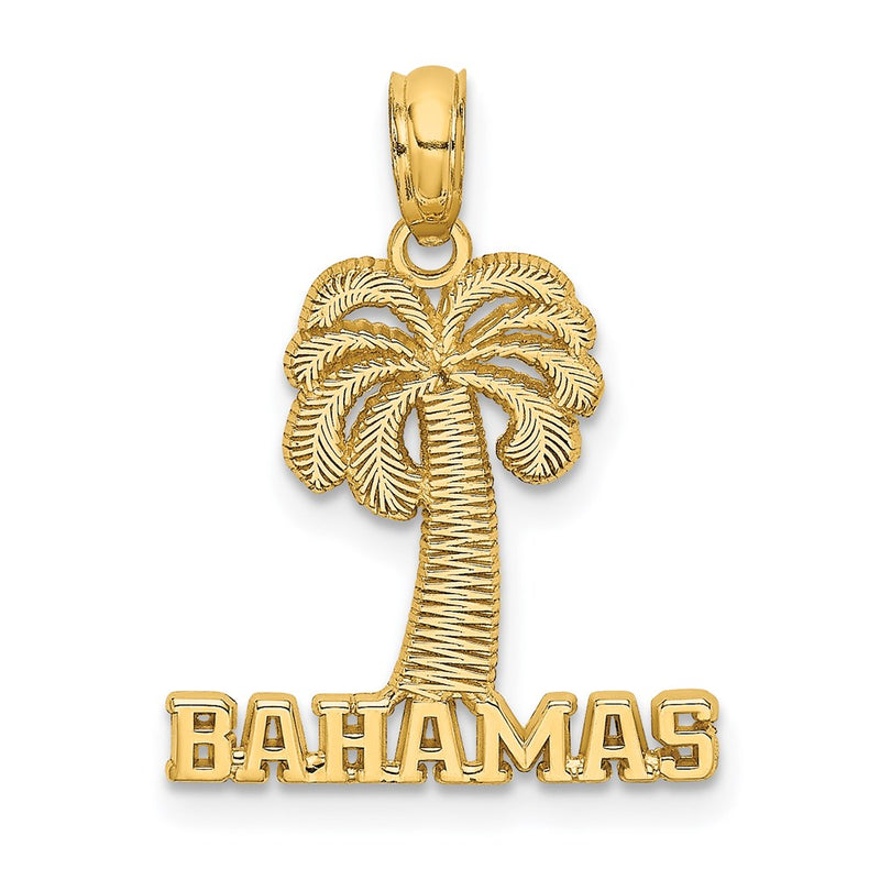14K Yellow Gold Bahamas Palm Tree Charm
