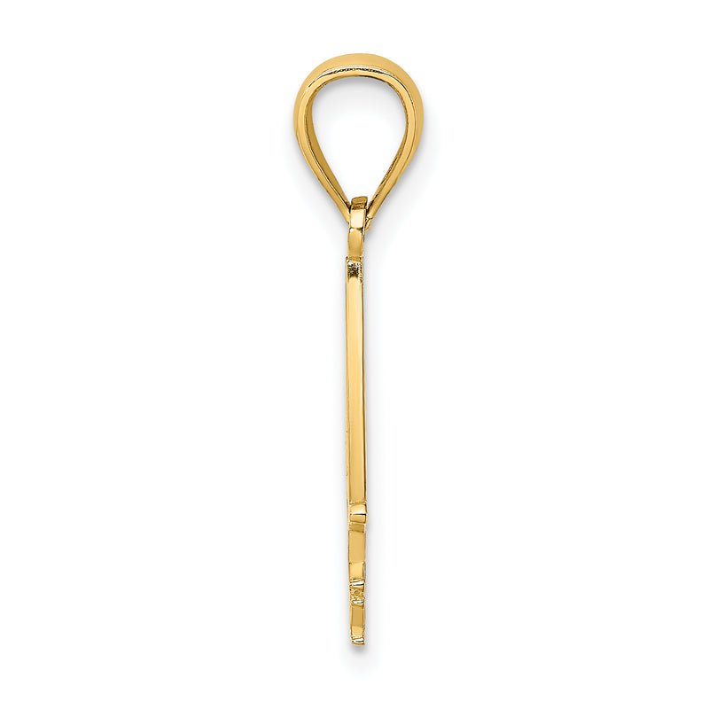 14K Yellow Gold I Heart Cape May W/ Cut-Out Boat Charm
