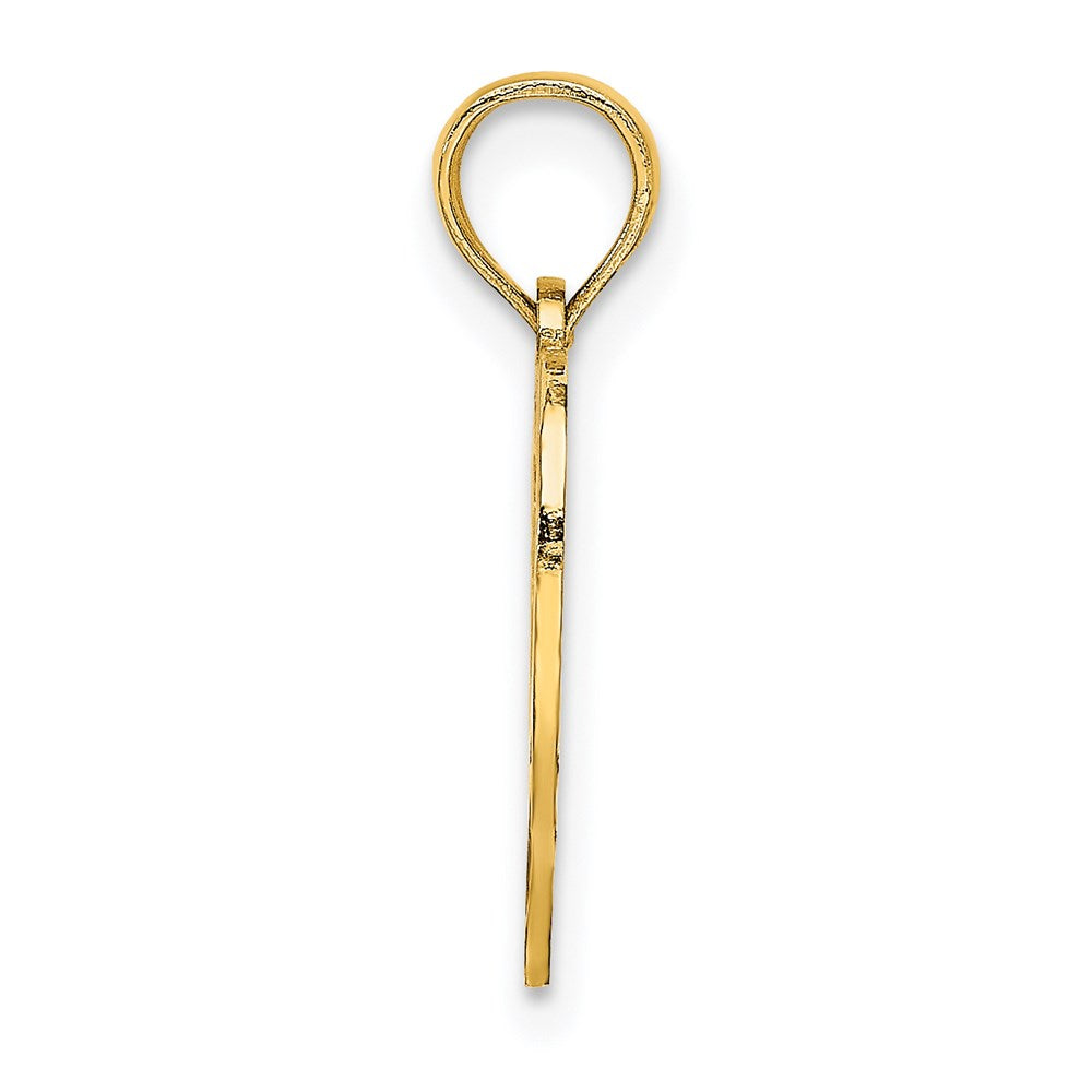 14K Yellow Gold 16 Inside Heart Charm