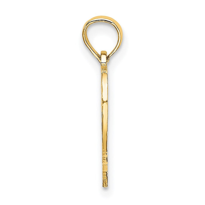 14K Yellow Gold 21 In Heart Charm