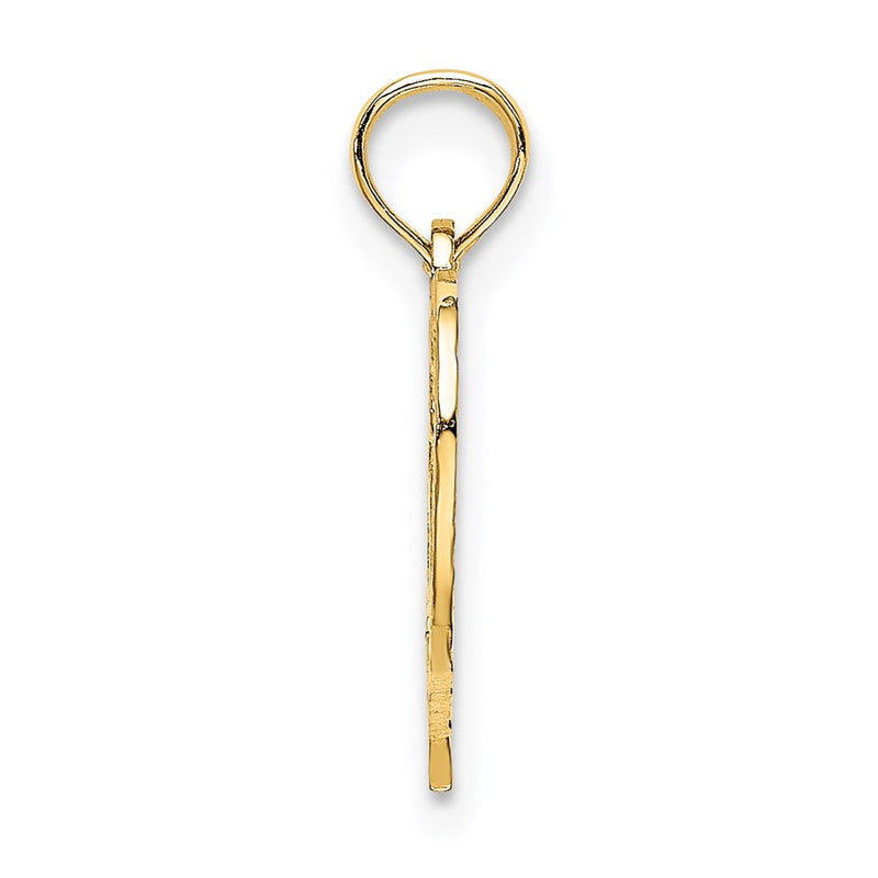 14K Yellow Gold 25 In Heart Charm