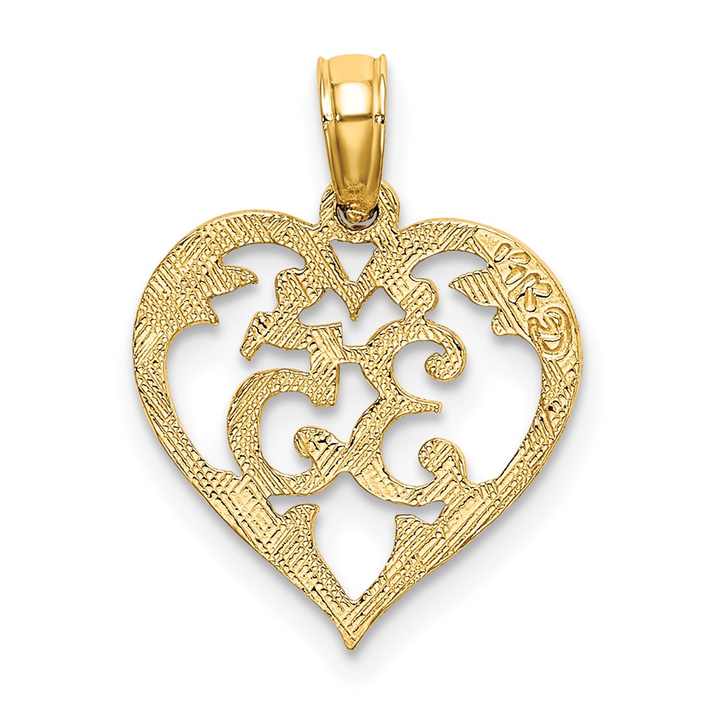 14K Yellow Gold 35 In Heart Charm