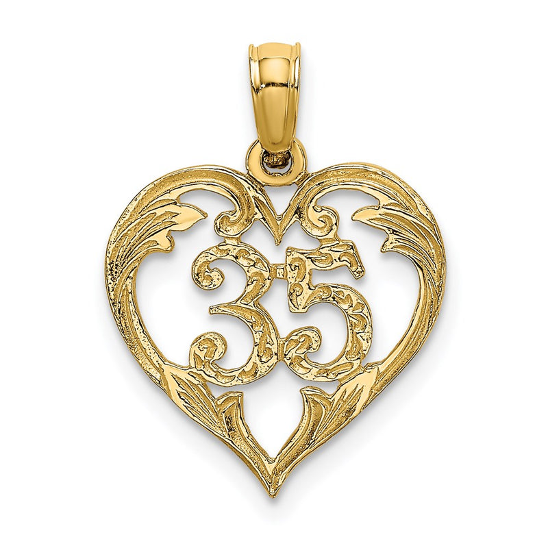 14K Yellow Gold 35 In Heart Charm
