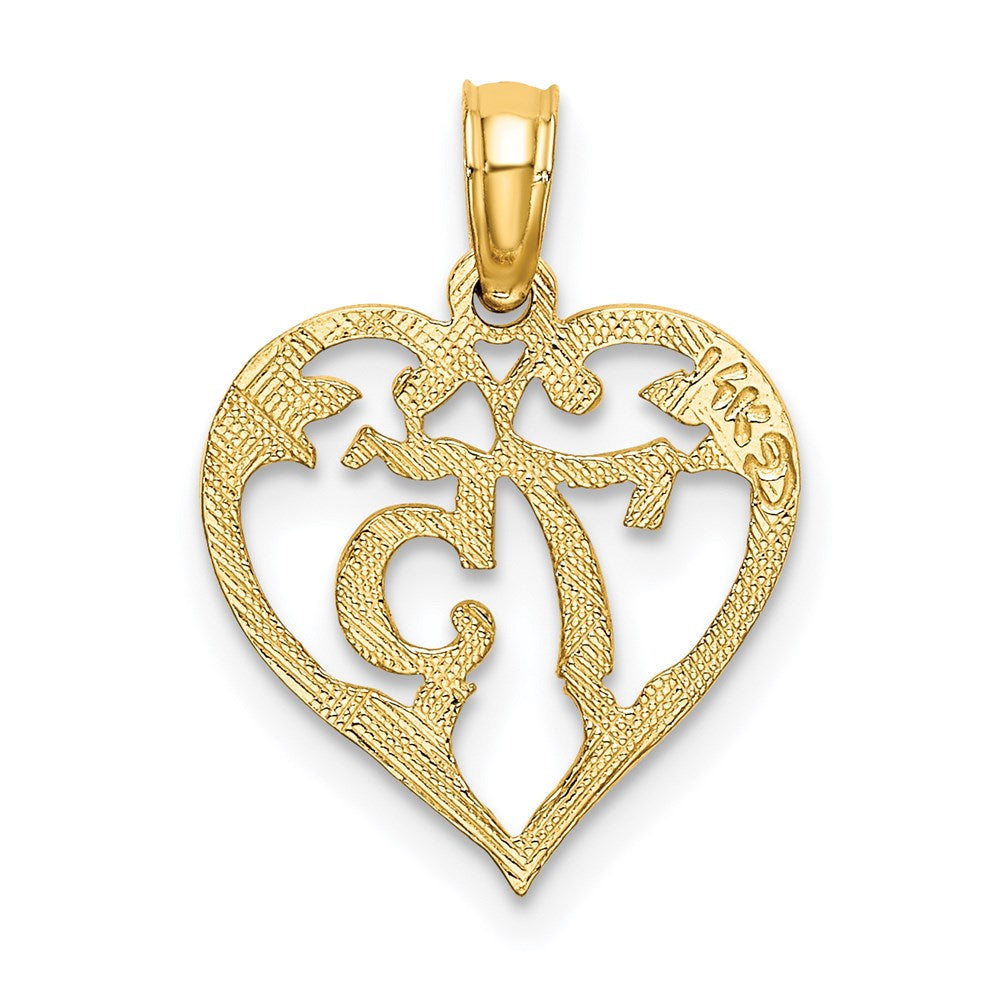 14K Yellow Gold 75 In Heart Charm