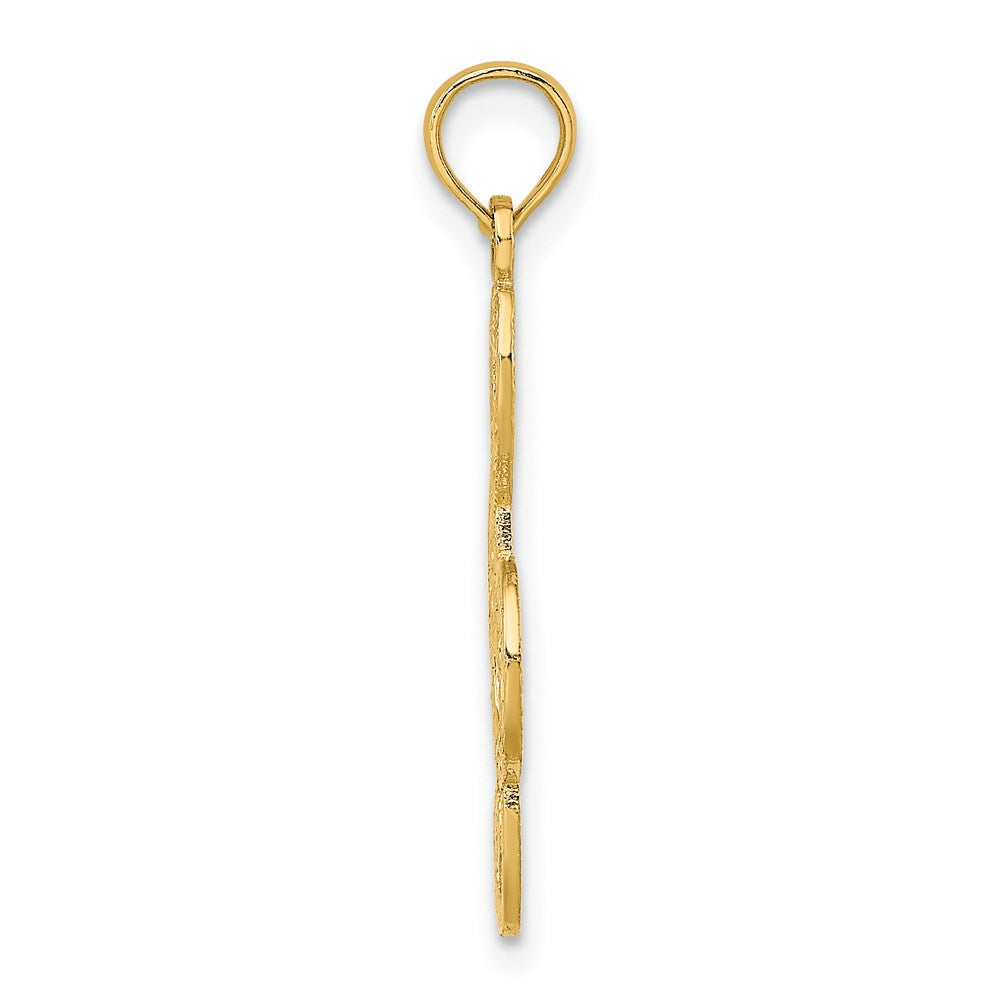 14K Yellow Gold Treble Clef Charm