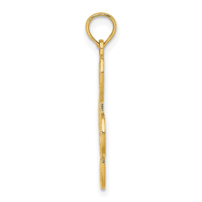14K Yellow Gold Treble Clef Charm