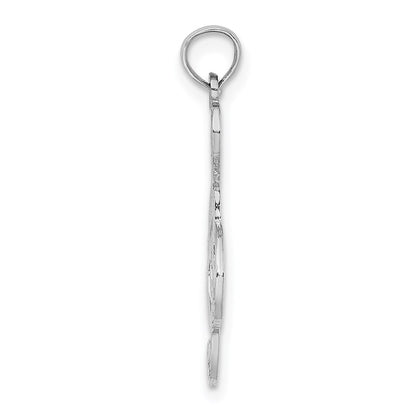 14K White Gold Treble Clef Charm