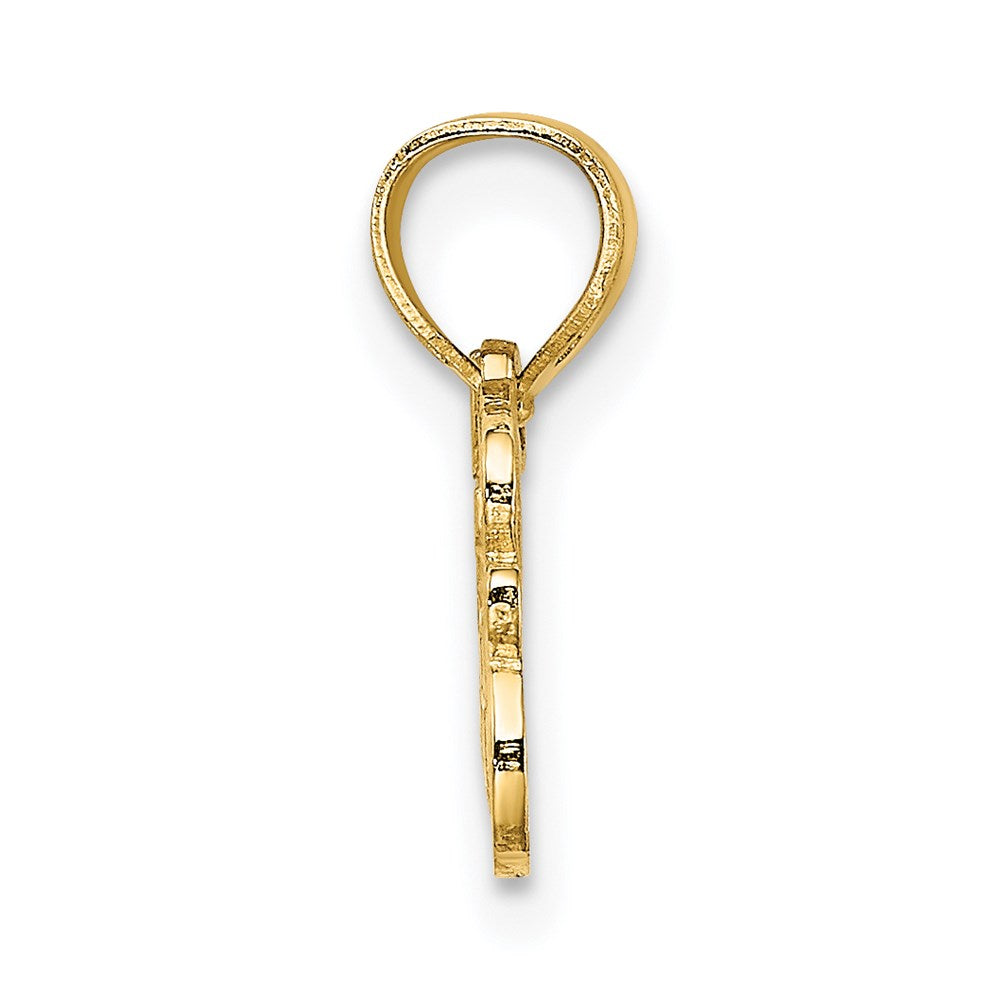 14K Yellow Gold Love Jesus Script Charm