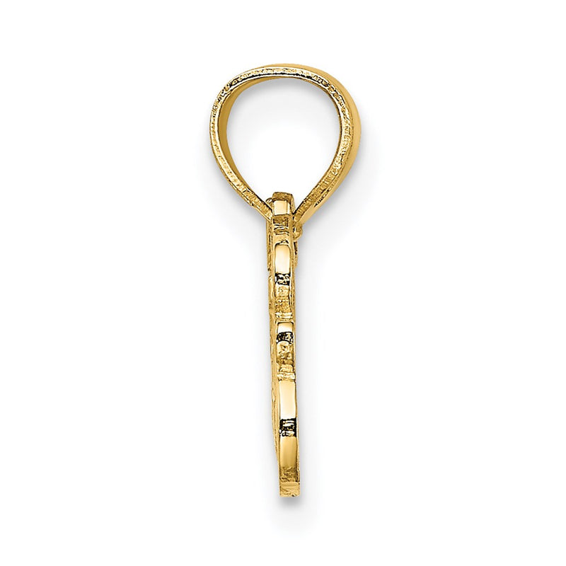 14K Yellow Gold Love Jesus Script Charm