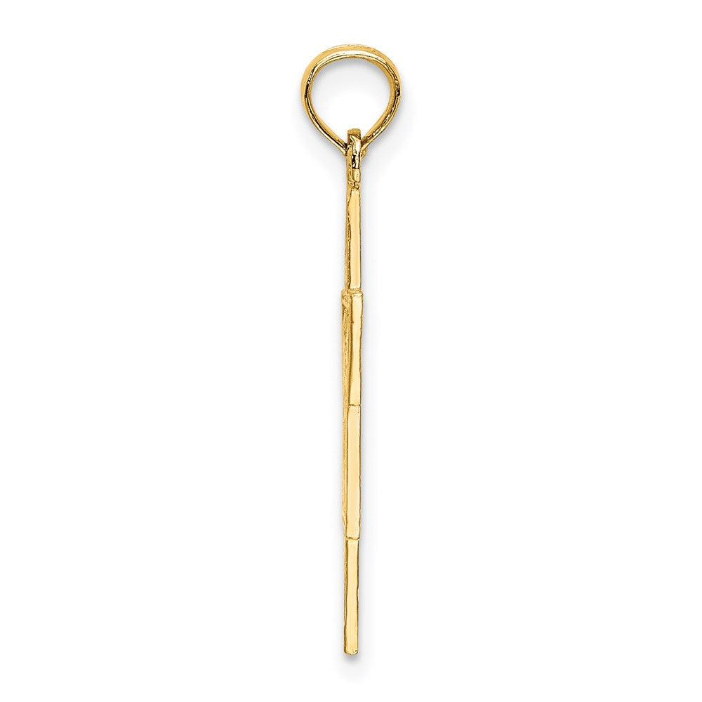 14K Yellow Gold Textured Star Of David Charm