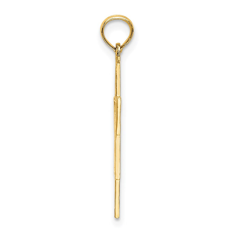 14K Yellow Gold Textured Star Of David Charm