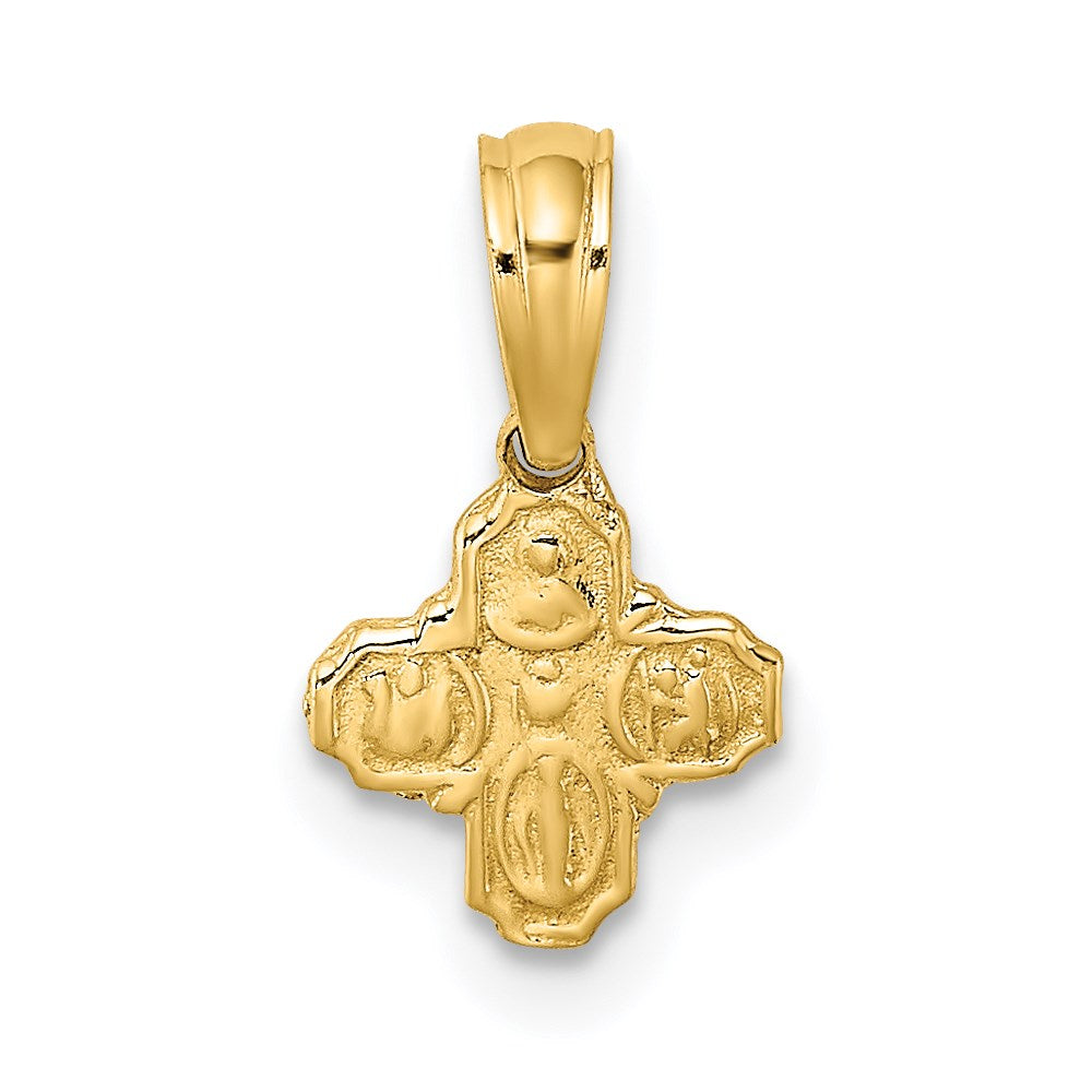 14K Yellow Gold Mini 4 Way Religious Medal