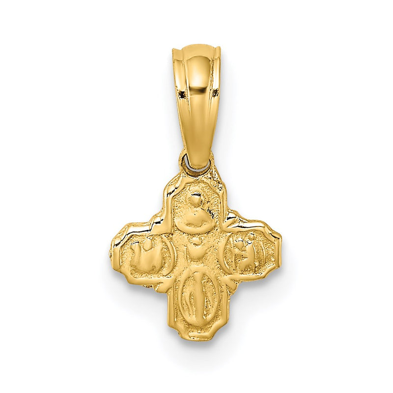 14K Yellow Gold Mini 4 Way Religious Medal