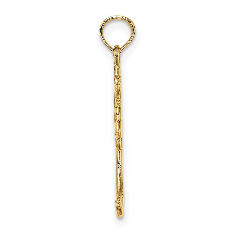 14K Yellow Gold Cut-Out Dove Center Cross Charm