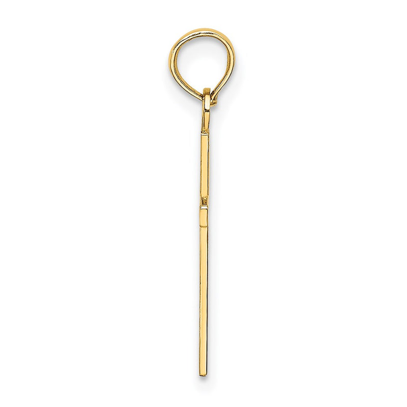 14K Yellow Gold Polished Small Cross Charm