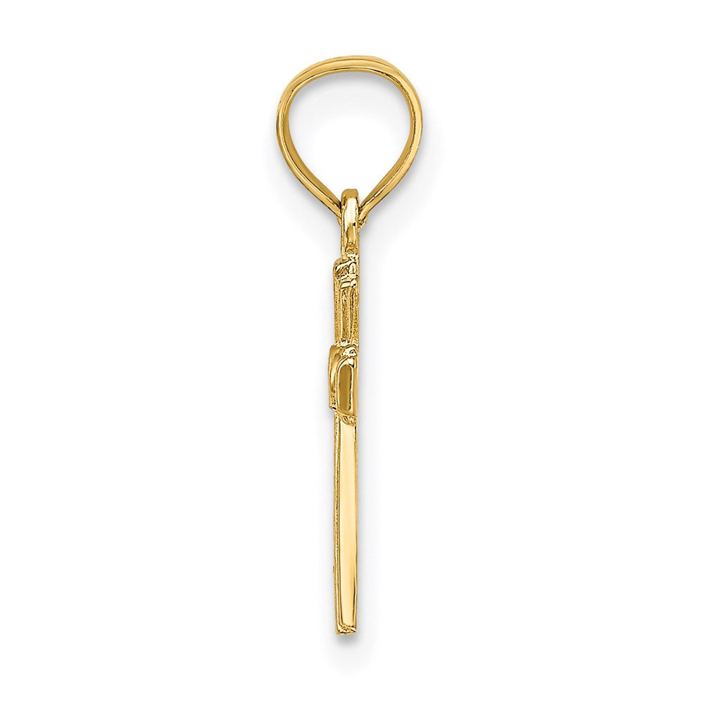 14K Yellow Gold Mini Cross Charm