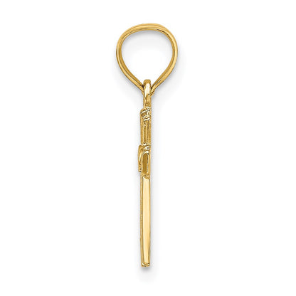 14K Yellow Gold Mini Cross Charm