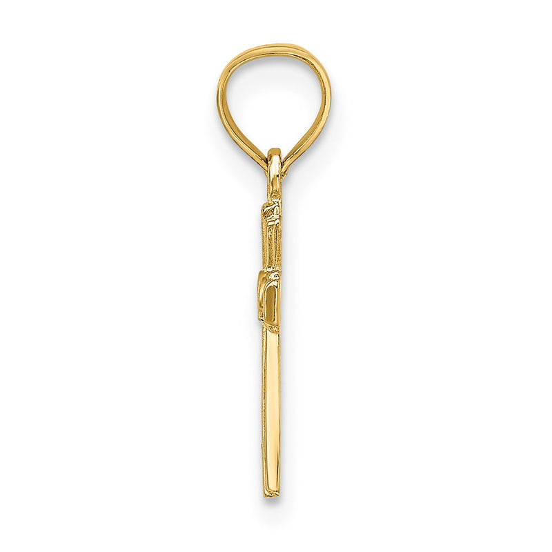 14K Yellow Gold Mini Cross Charm