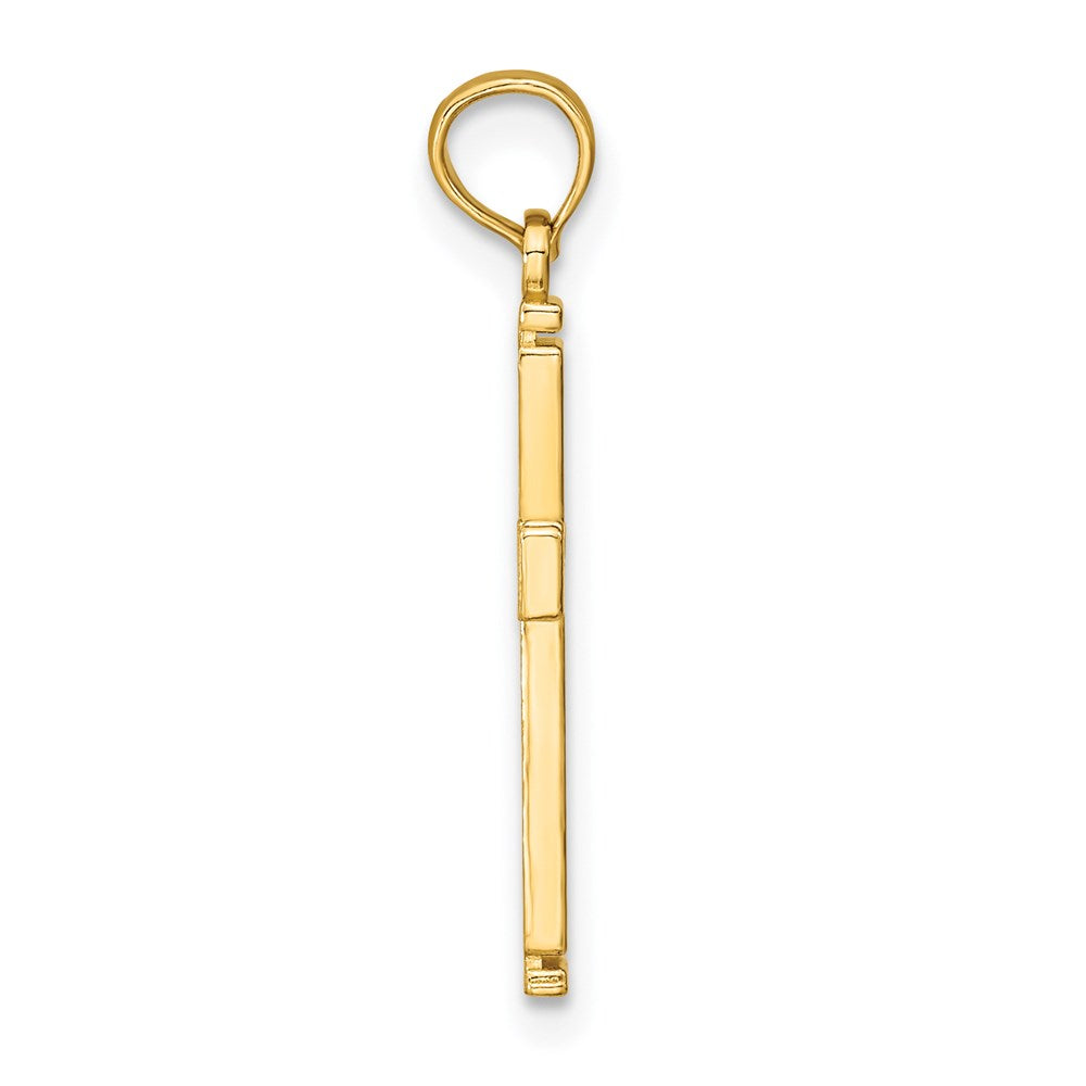 14K Yellow Gold Cut-Out Cross Pendant