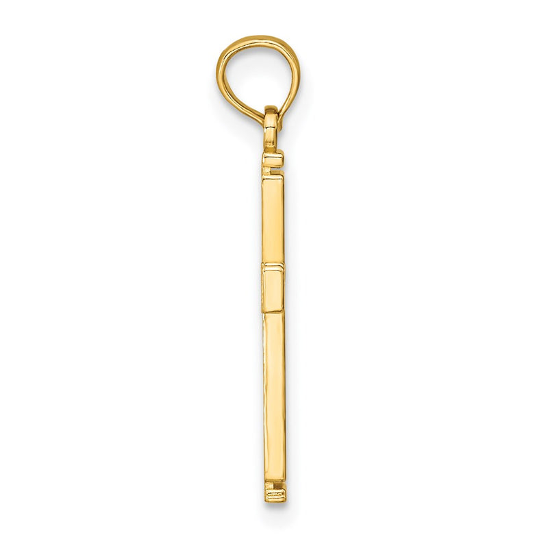 14K Yellow Gold Cut-Out Cross Pendant