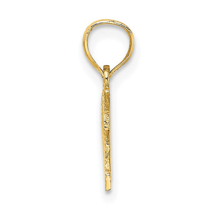14K Yellow Gold Wwjd Ichthus Charm