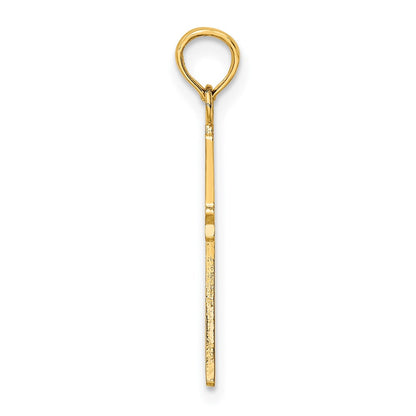 14K Yellow Gold Polished Cross Charm