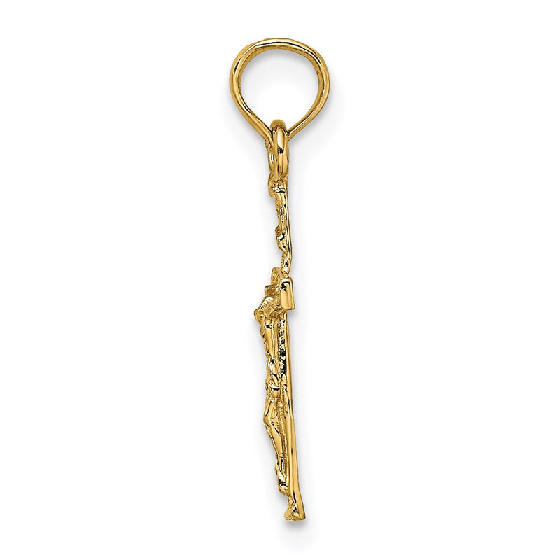 14K Yellow Gold Mini Crucifix Charm