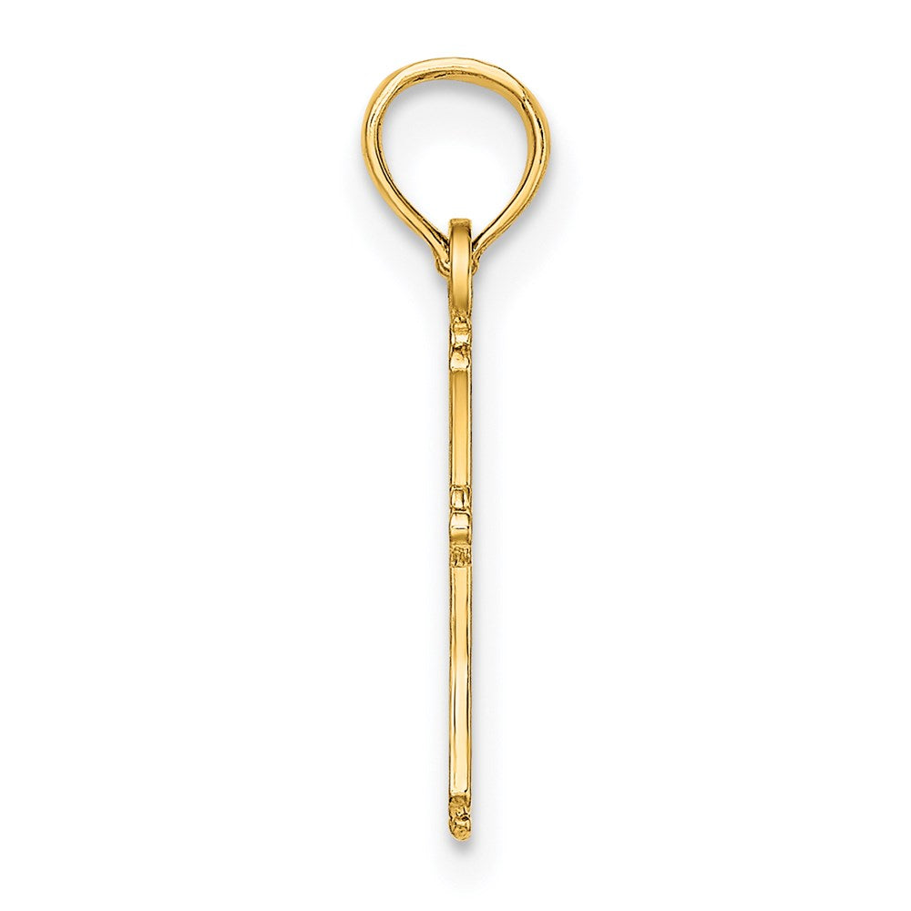 14K Yellow Gold Textured Mini Cross Charm
