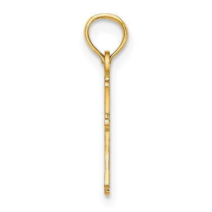 14K Yellow Gold Textured Mini Cross Charm